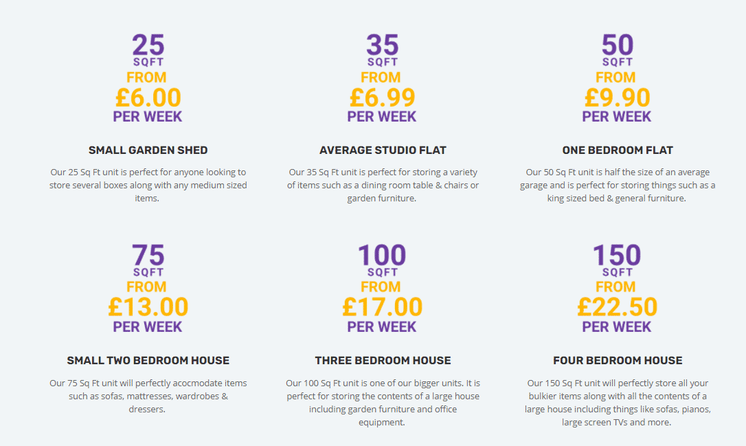 Storage Sizes Storage Manchester